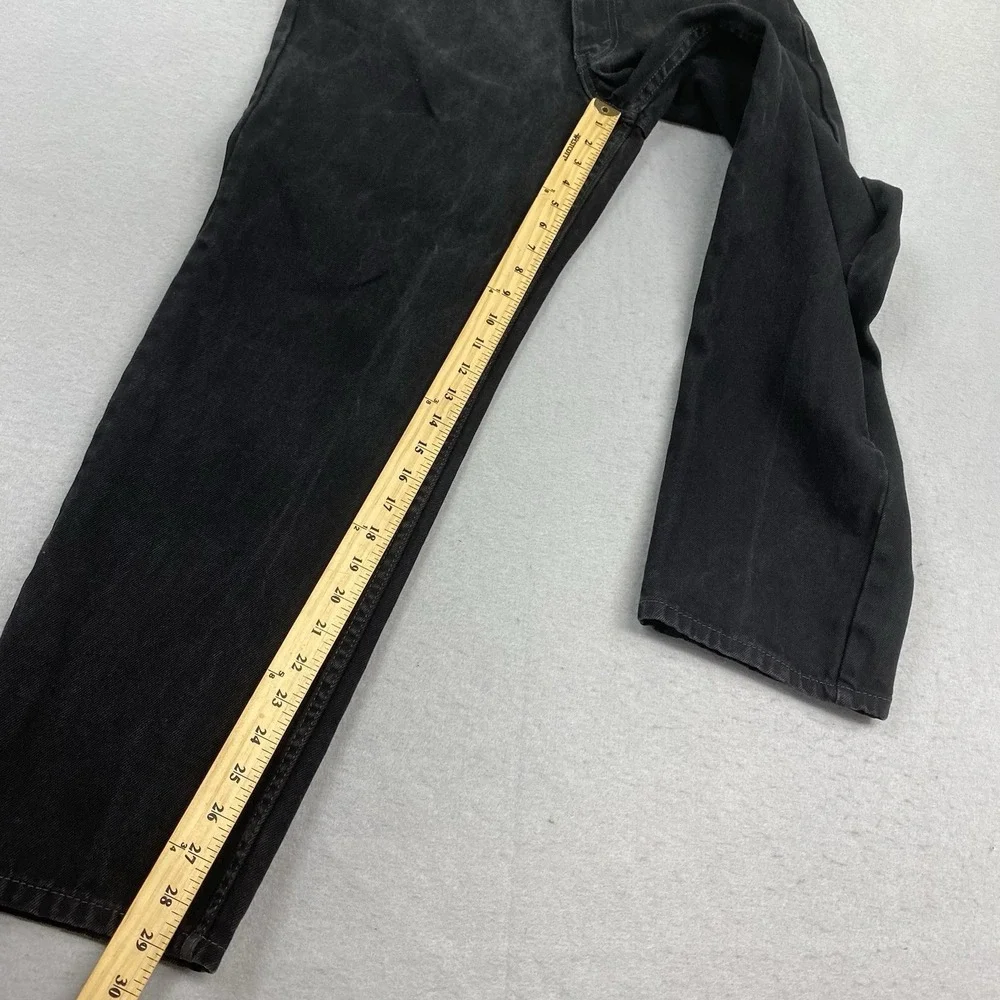 Levis Jeans Mens Fits 30x29 Black Denim Pants 550 Relaxed Straight Leg Cotton